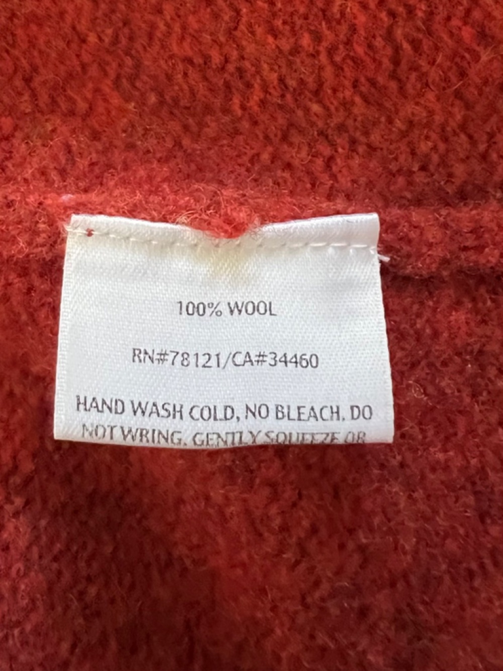 EILEEN FISHER 100% Wool Cardigan/Coat in Heather Rust - L - Picture 5 of 8